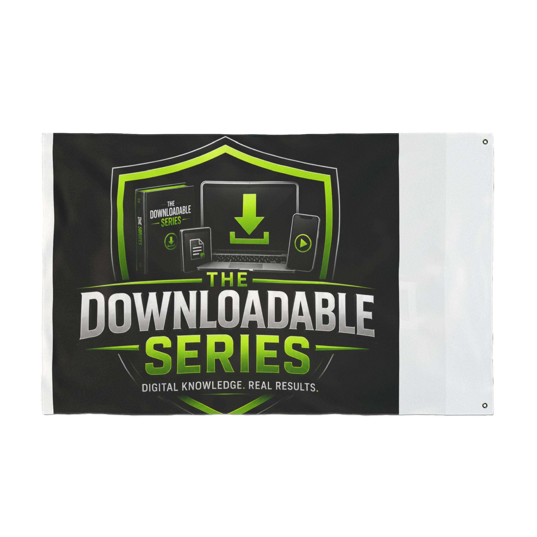 Double-Sided Flag — "The Downloadable Series" Logo Outdoor Banner