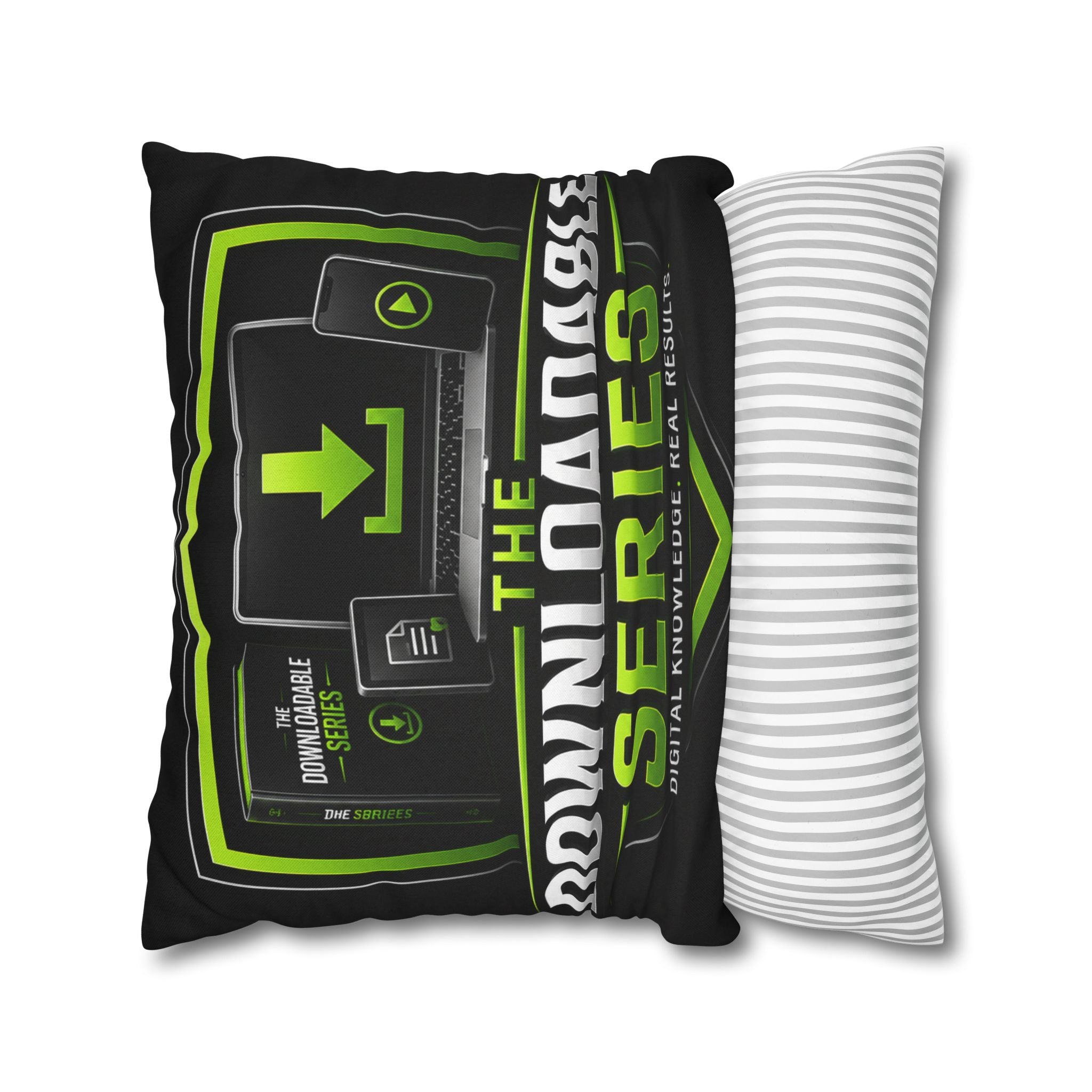 Downloadable Series Decorative Pillowcase – Digital Knowledge Graphic Throw Pillow