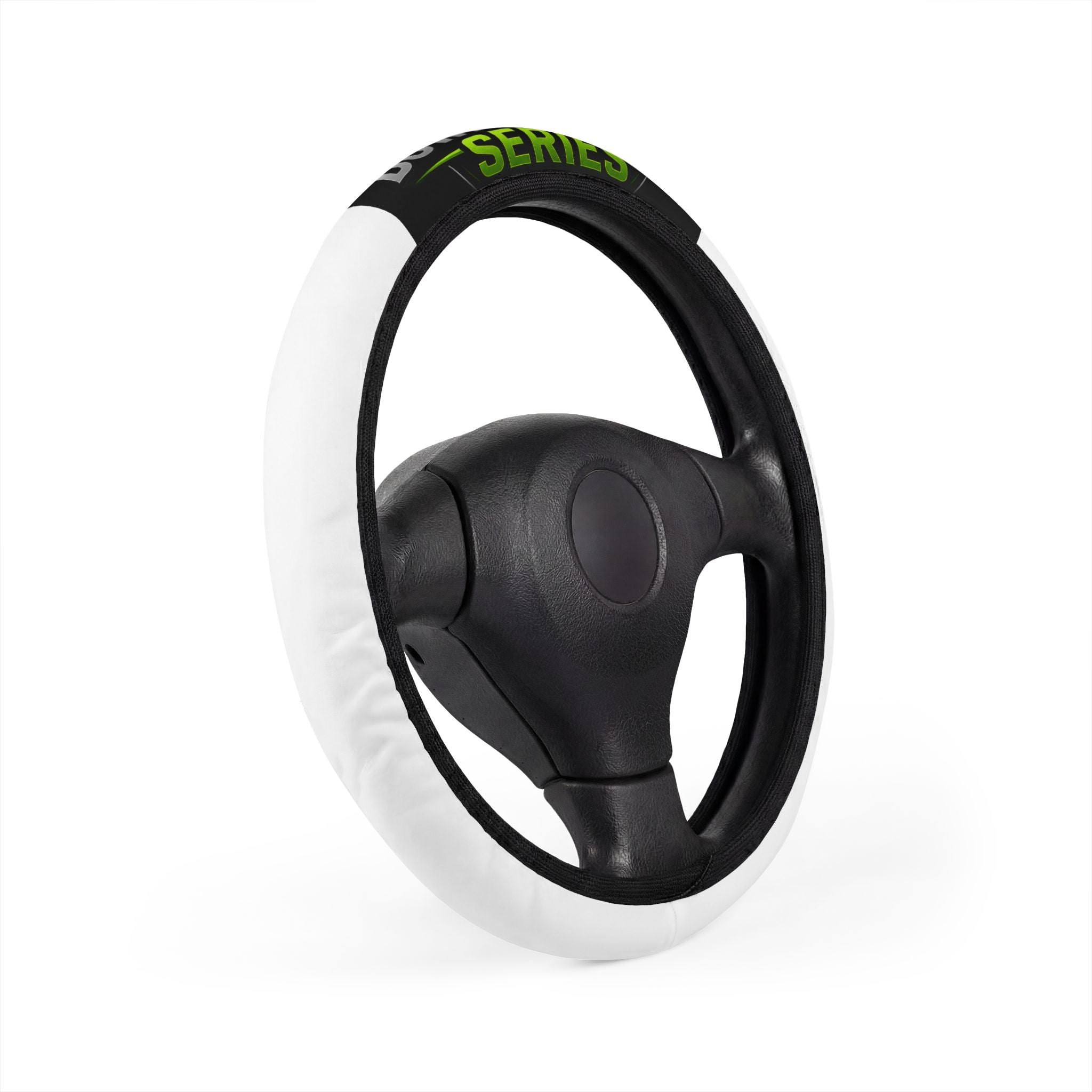 Steering Wheel Cover — White Comfort Grip with 'Series' Accent