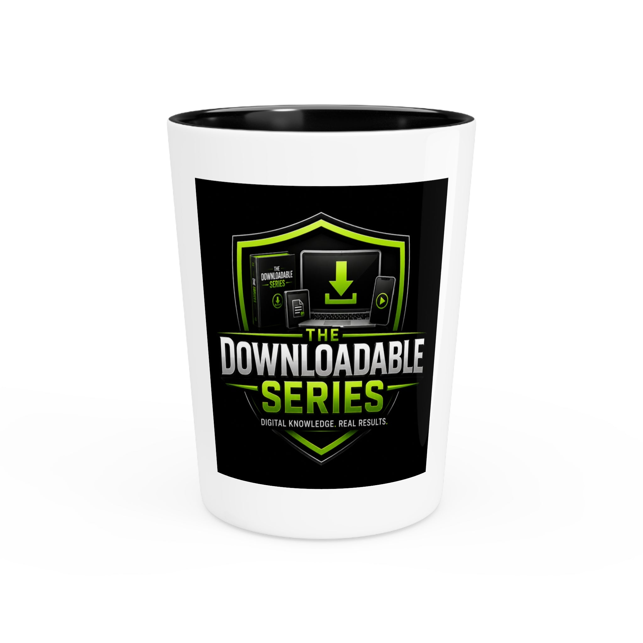 The Downloadable Series Shot Glass — Branded Digital Marketing Logo Shooter