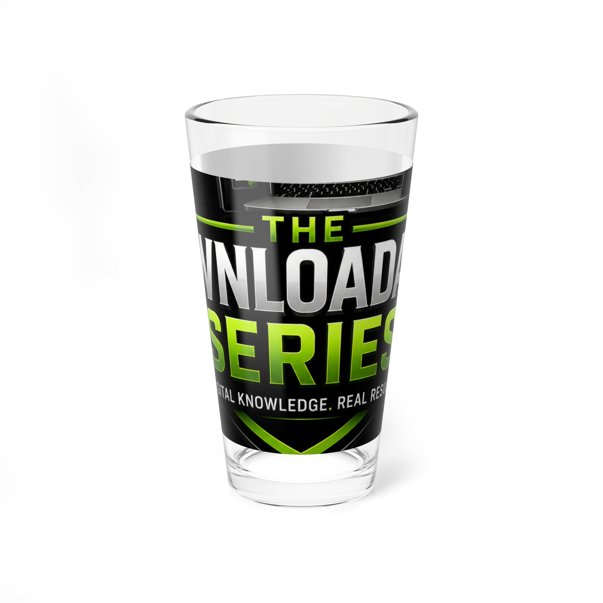 Mixing Glass — 'The Download Series' 16oz Branded Beverage Glass