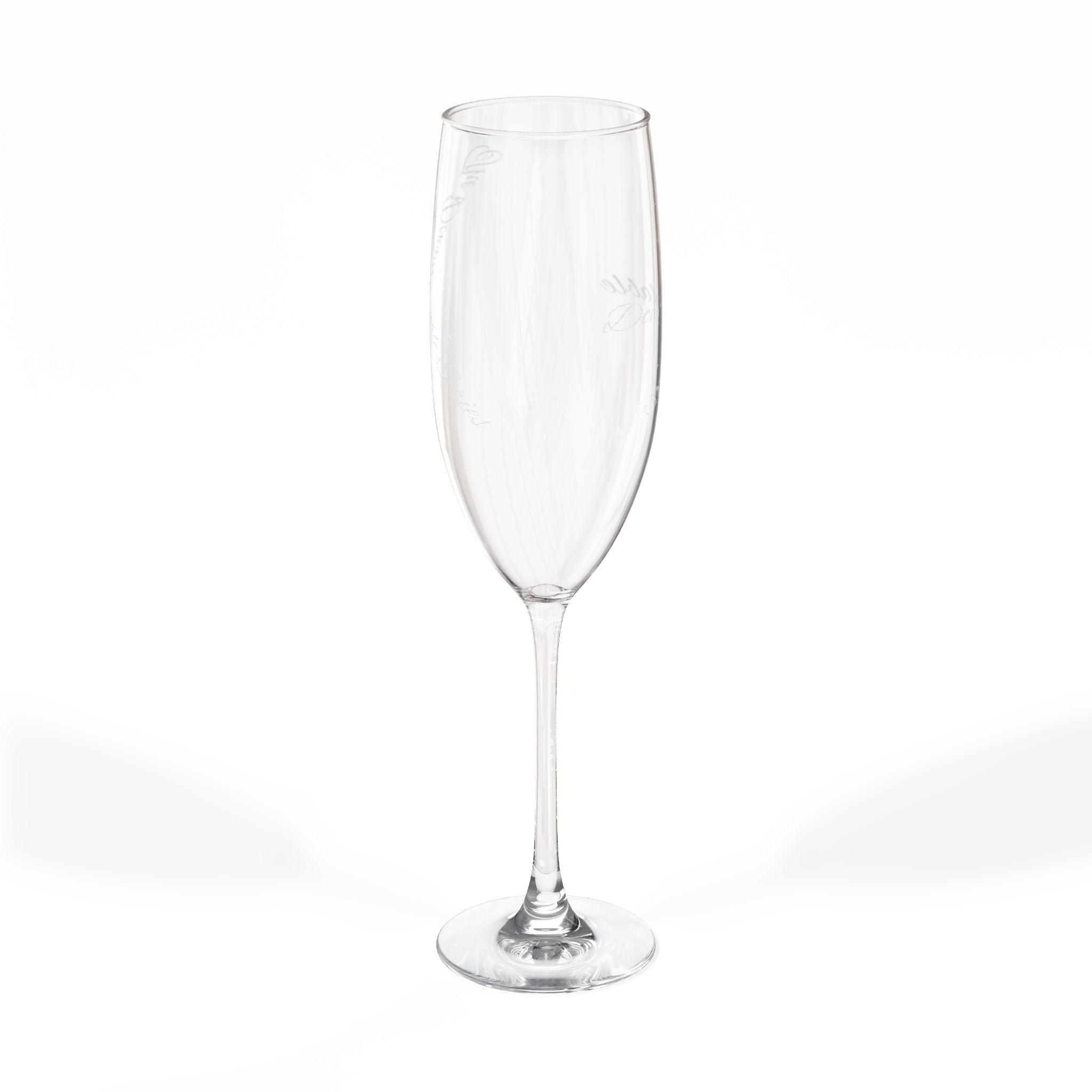 Engraved 8oz Champagne Flute – Personalized Wedding & Celebration Glass