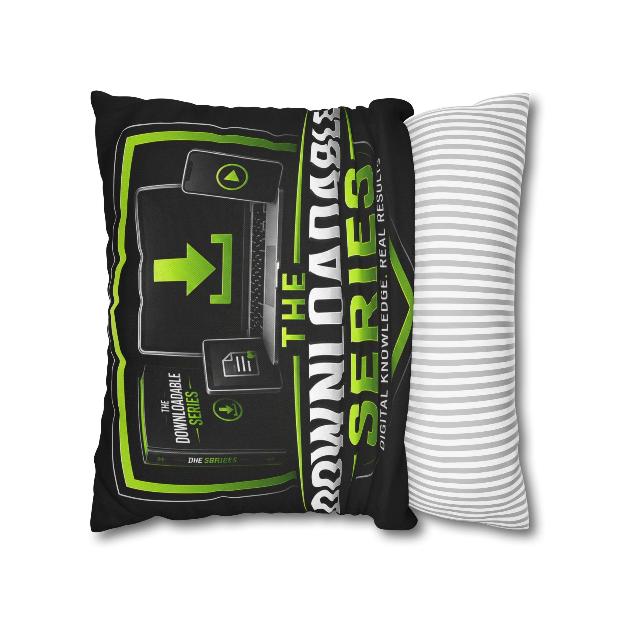Downloadable Series Decorative Pillowcase – Digital Knowledge Graphic Throw Pillow