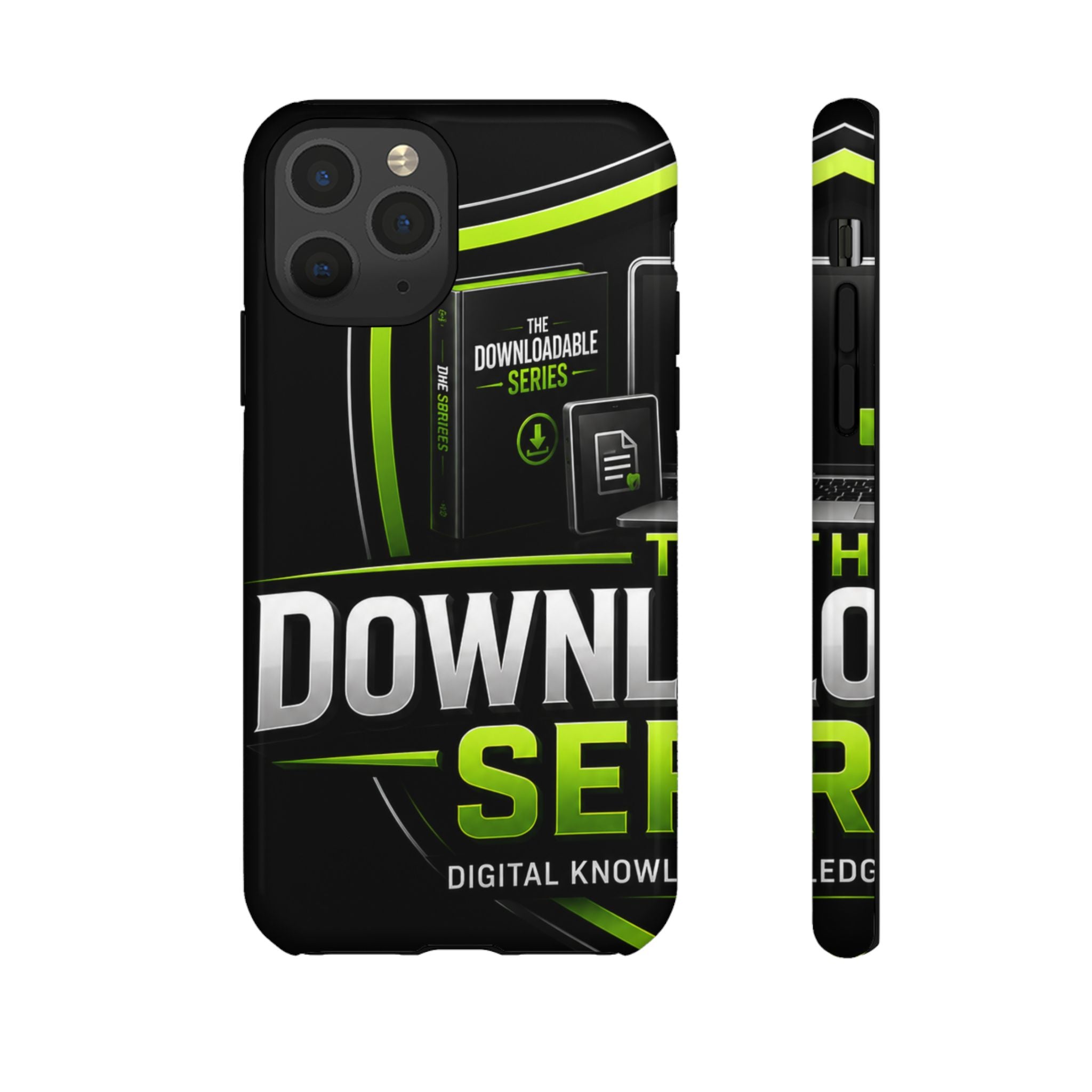 Downloadeable Series Tough Phone Case – Protective Black Graphic Cover