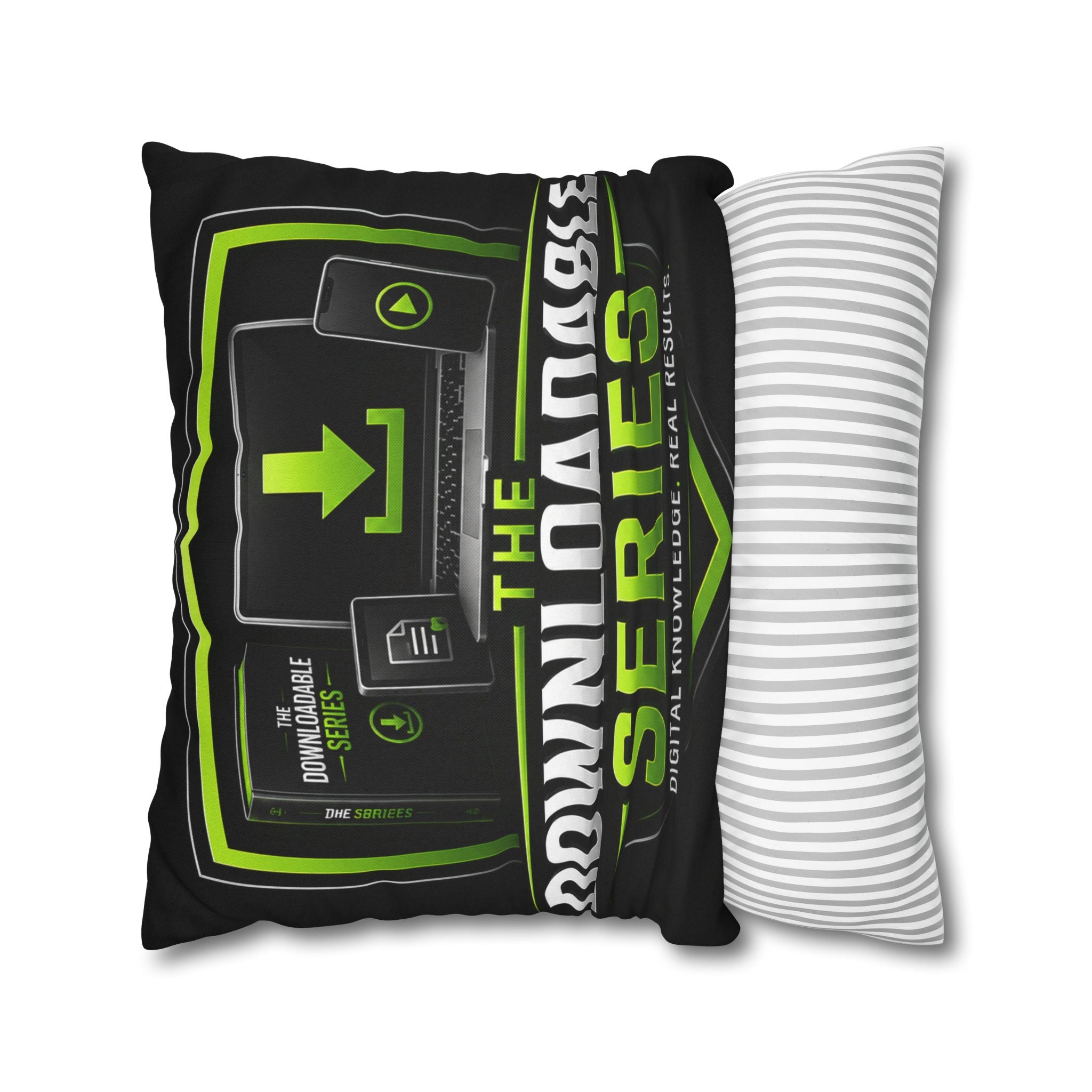 Downloadable Series Decorative Pillowcase – Digital Knowledge Graphic Throw Pillow