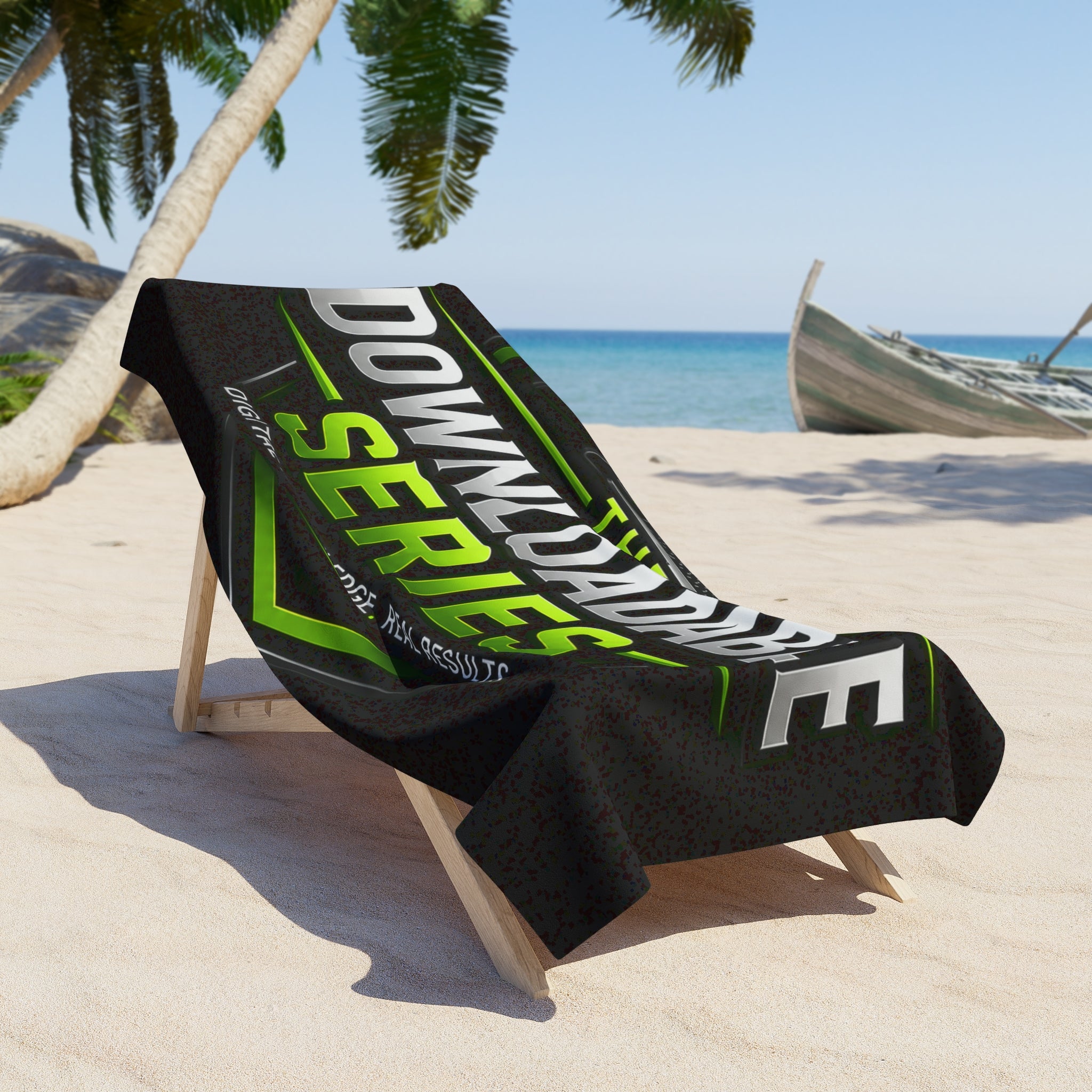 Beach Towel — “The Downloadable Series” Logo Beach Towel (Digital Knowledge, Real Results)
