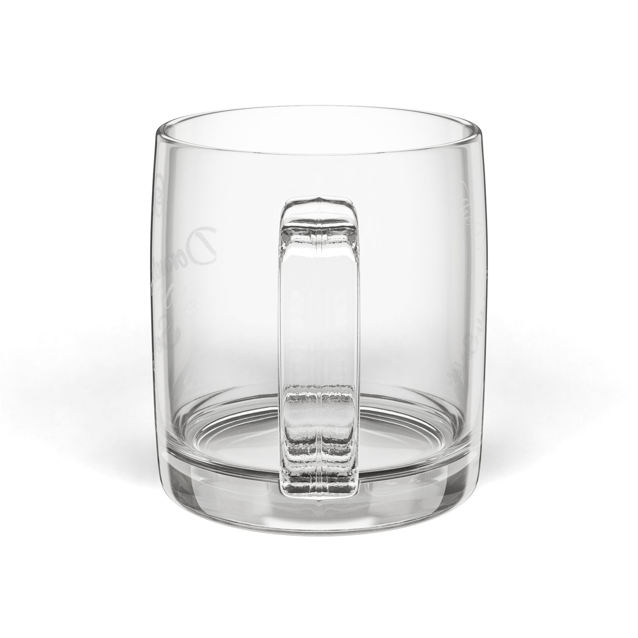 Engraved Glass Coffee Mug 12.25oz — Personalized Clear Tea & Espresso Cup