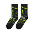 Download Series Graphic Crew Socks — Bold Tech-Inspired Black & Neon Green
