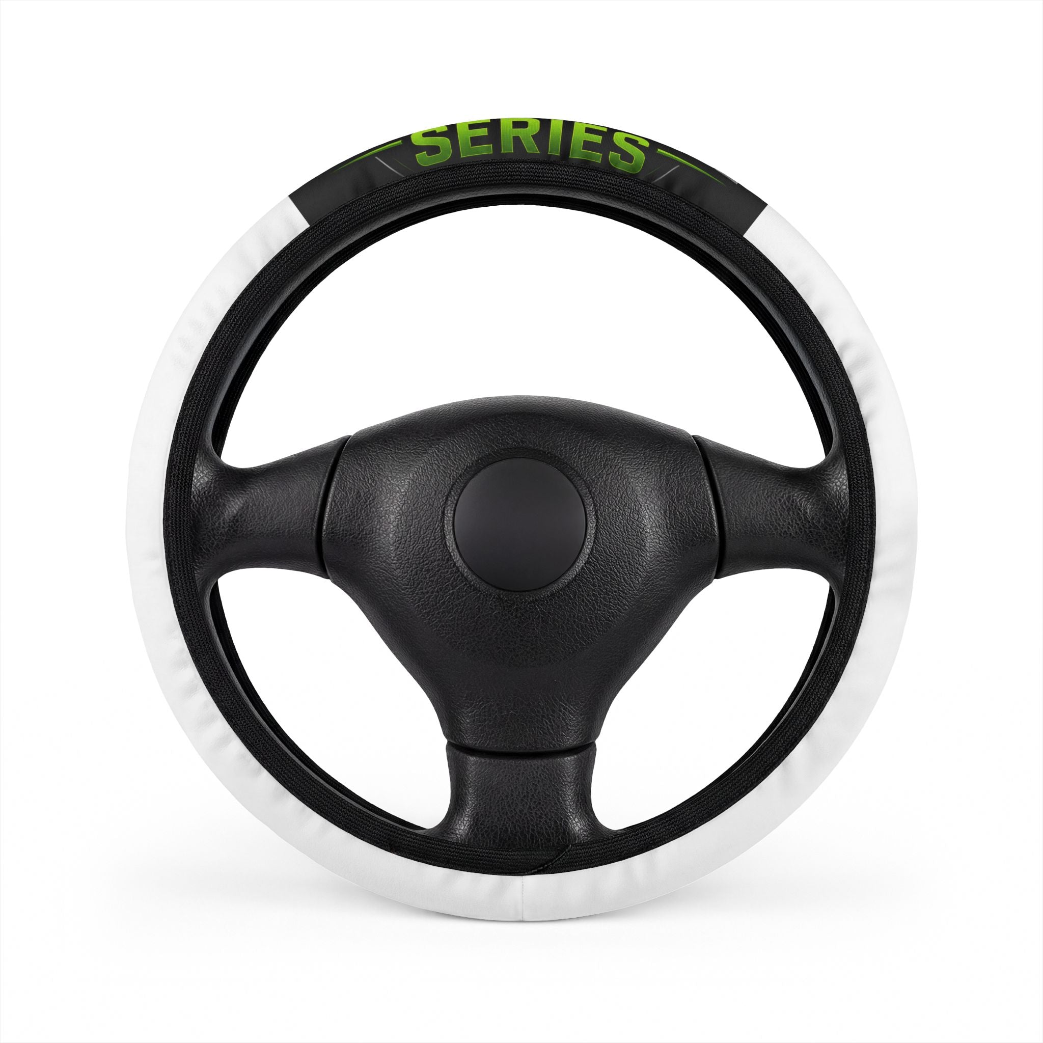 Steering Wheel Cover — White Comfort Grip with 'Series' Accent