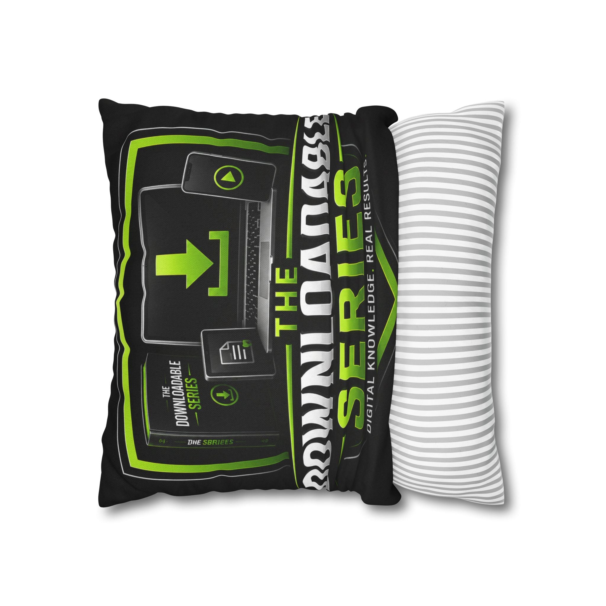 Downloadable Series Decorative Pillowcase – Digital Knowledge Graphic Throw Pillow