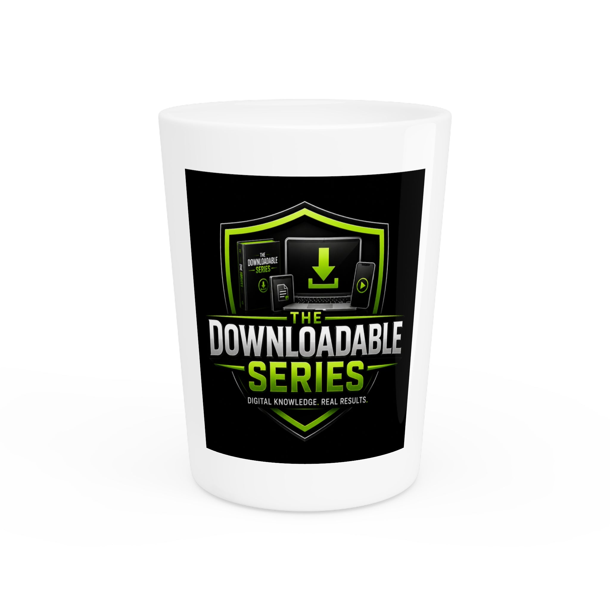 The Downloadable Series Shot Glass — Branded Digital Marketing Logo Shooter