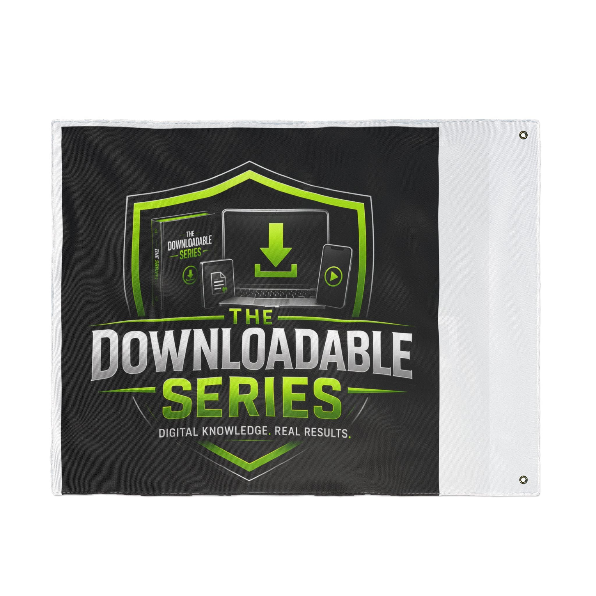 Double-Sided Flag — "The Downloadable Series" Logo Outdoor Banner