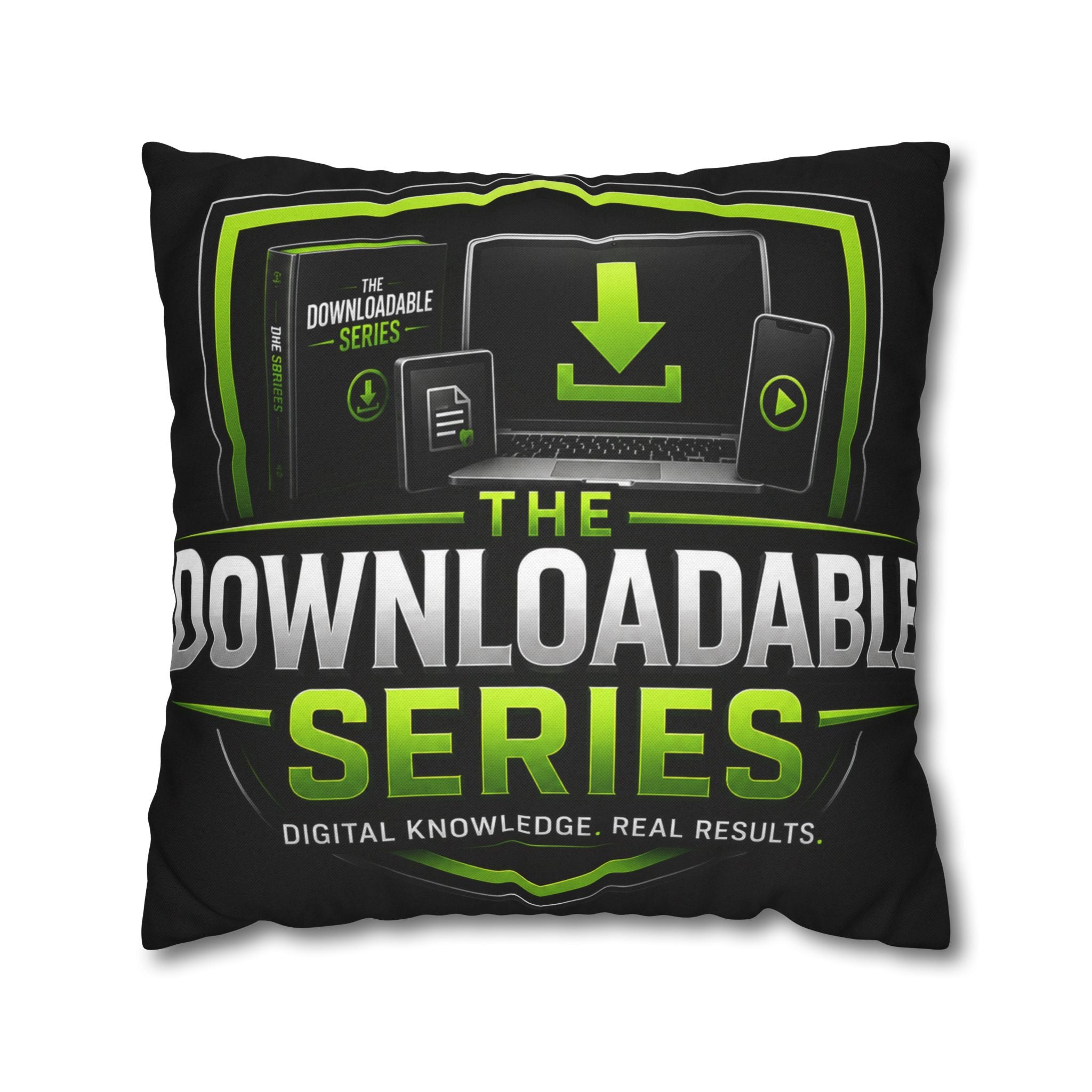 Downloadable Series Decorative Pillowcase – Digital Knowledge Graphic Throw Pillow