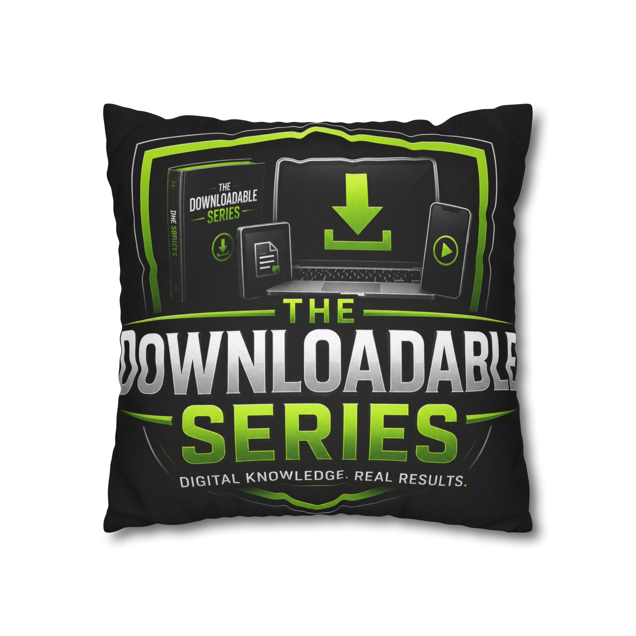 Downloadable Series Decorative Pillowcase – Digital Knowledge Graphic Throw Pillow