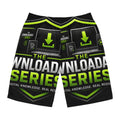 The Downloadable Series Men's Board Shorts — Graphic Surf Trunks for Digital Creators