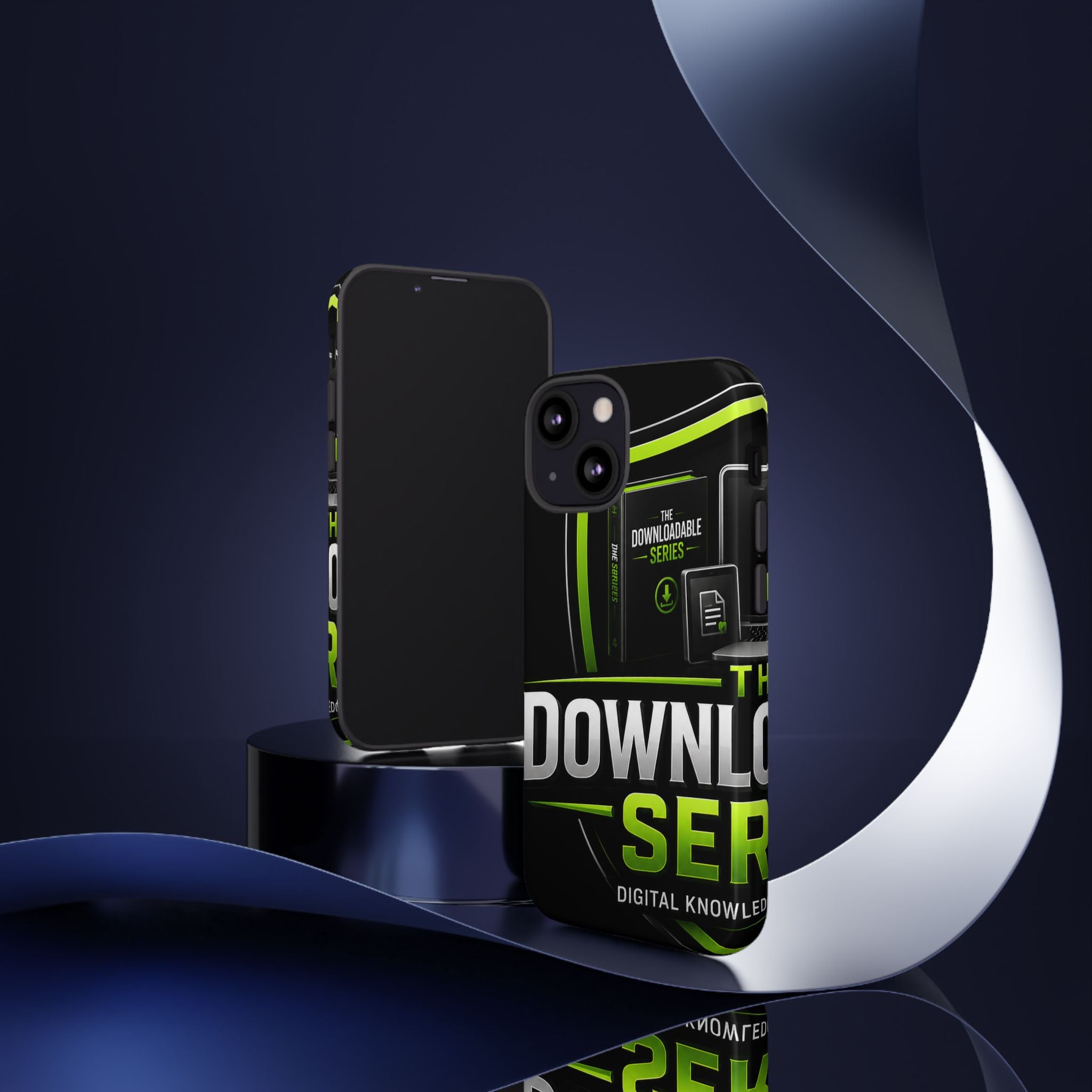 Downloadeable Series Tough Phone Case – Protective Black Graphic Cover