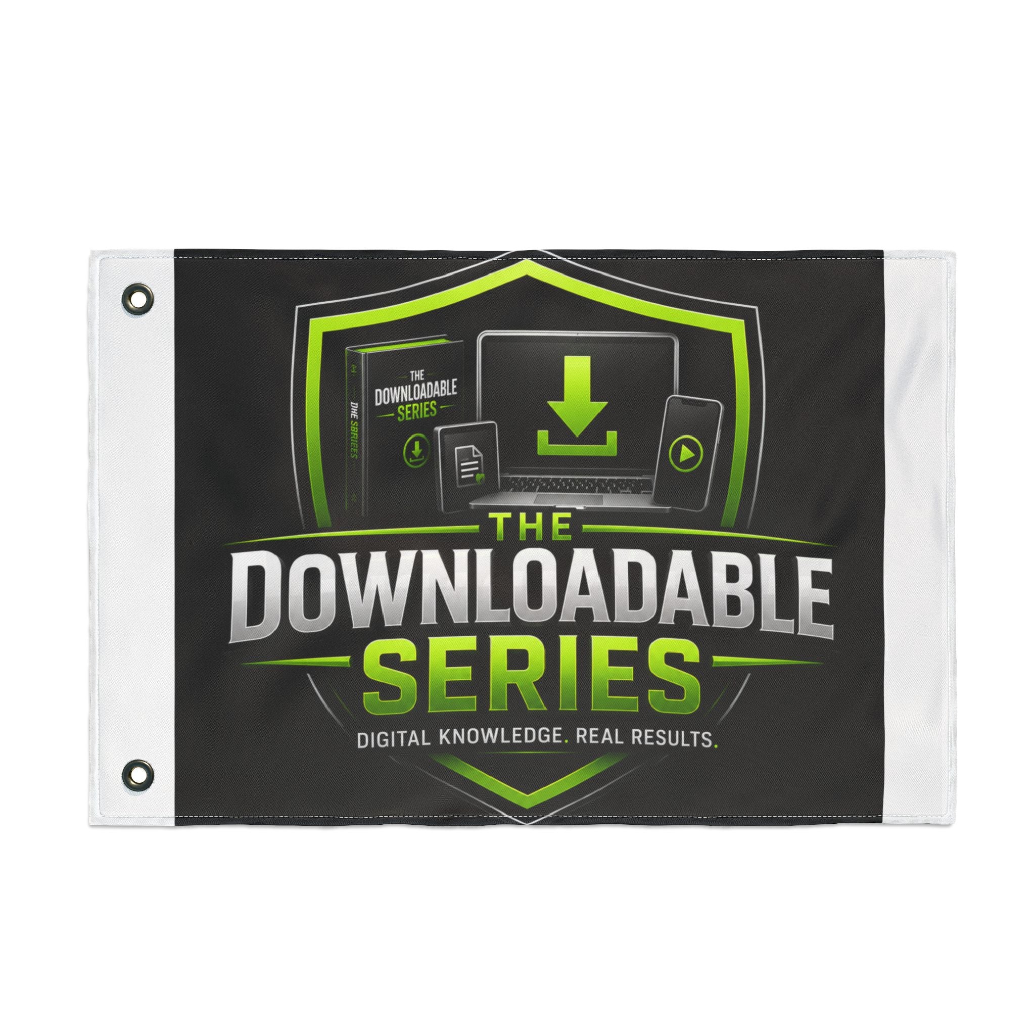 Double-Sided Flag — "The Downloadable Series" Logo Outdoor Banner