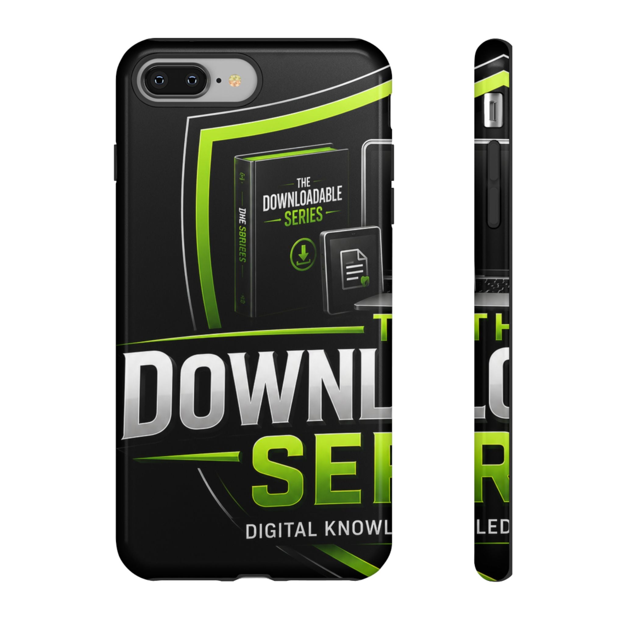 Downloadeable Series Tough Phone Case – Protective Black Graphic Cover